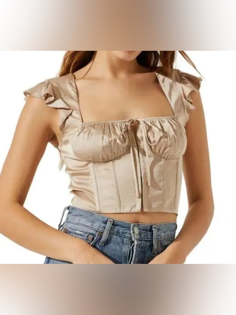 Astr the Label Bustier Crop Top